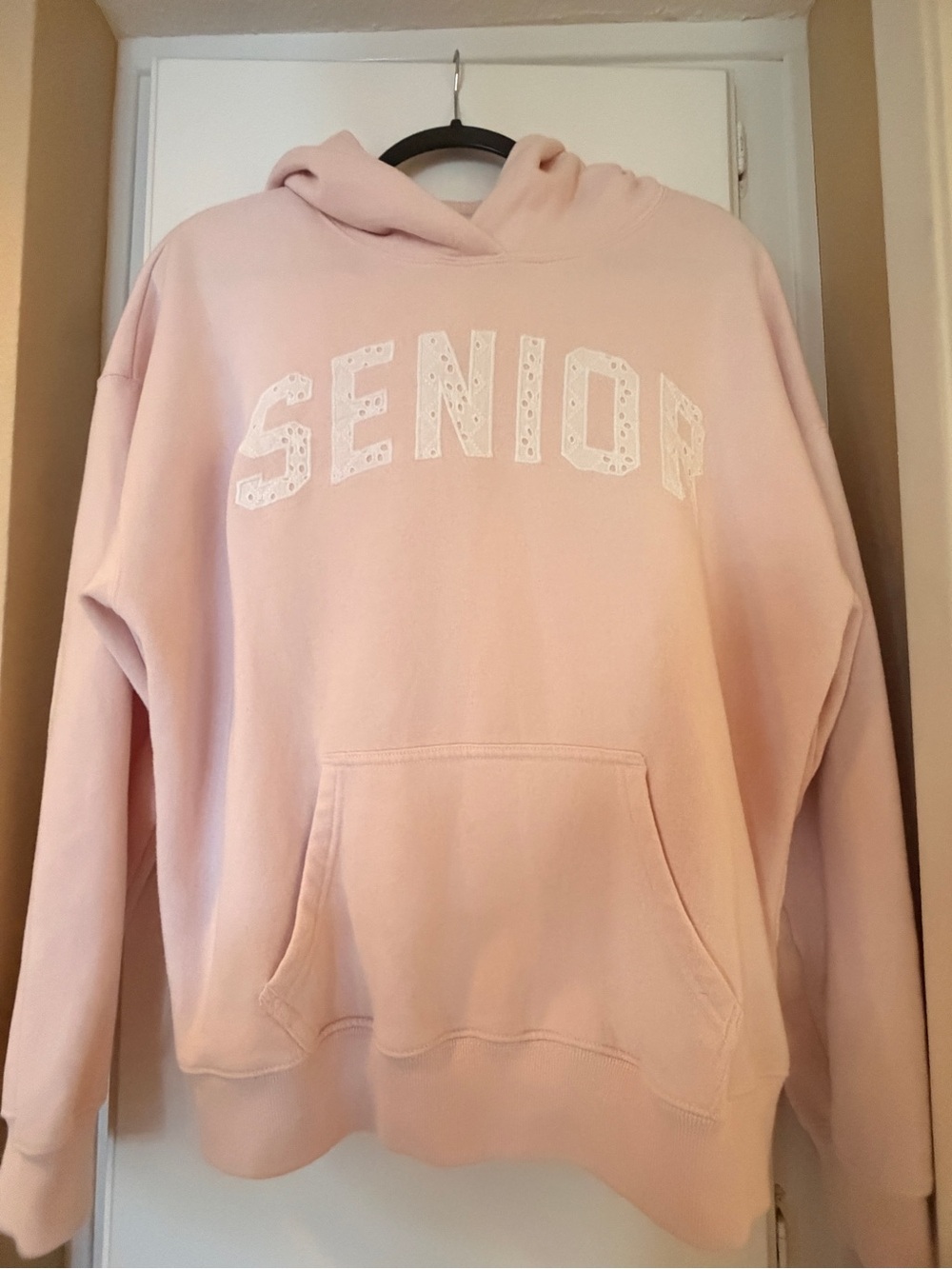 Hollister Pink 'SENIOR' Hooded Sweatshirt